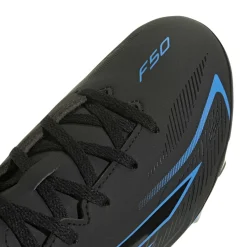 adidas F50 Hyperfast Club Gras / Kunstgras Voetbalschoenen (MG) Kids Zwart Zwart Blauw