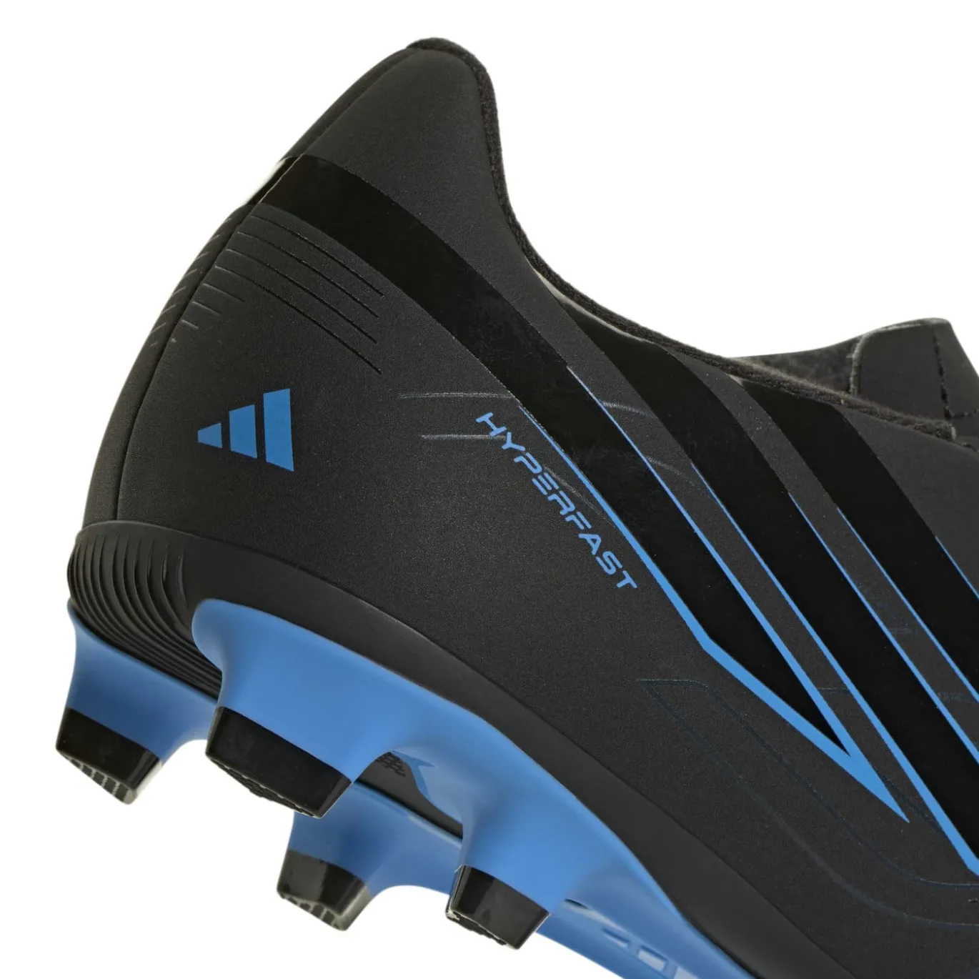 adidas F50 Hyperfast Club Gras / Kunstgras Voetbalschoenen (MG) Kids Zwart Zwart Blauw