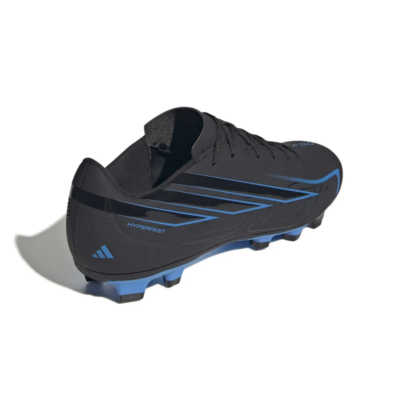 adidas F50 Hyperfast Club Gras / Kunstgras Voetbalschoenen (MG) Zwart Zwart Blauw