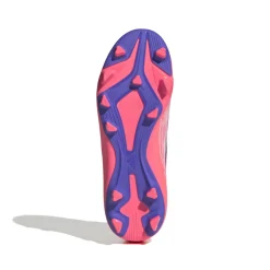 adidas F50 Hyperfast Club Mid Gras / Kunstgras Voetbalschoenen (MG) Kids Wit Paars Roze