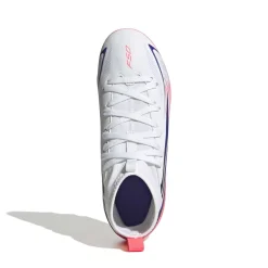 adidas F50 Hyperfast Club Mid Gras / Kunstgras Voetbalschoenen (MG) Kids Wit Paars Roze
