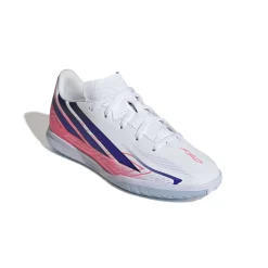 adidas F50 Hyperfast Club Zaalvoetbalschoenen (IN) Kids Wit Paars Roze