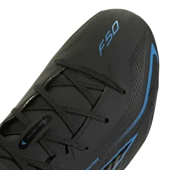 adidas F50 Hyperfast Elite Gras Voetbalschoenen (FG) Kids Zwart Zwart Blauw
