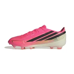 adidas F50 Hyperfast Elite Gras Voetbalschoenen (FG) Kids Felroze Zwart Goud Wit