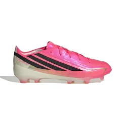 adidas F50 Hyperfast Elite Gras Voetbalschoenen (FG) Kids Felroze Zwart Goud Wit