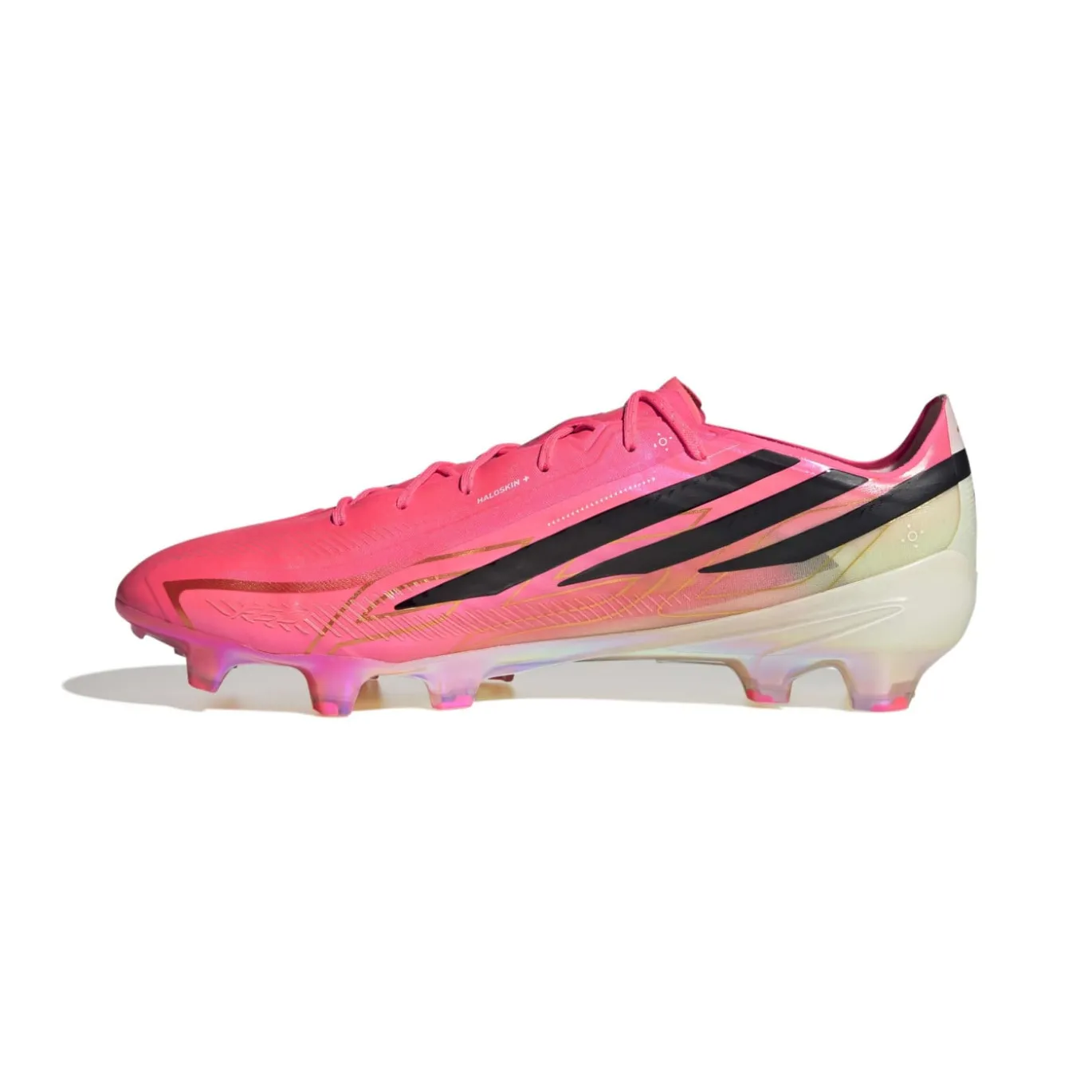 adidas F50 Hyperfast Elite Gras Voetbalschoenen (FG) Felroze Zwart Goud Wit