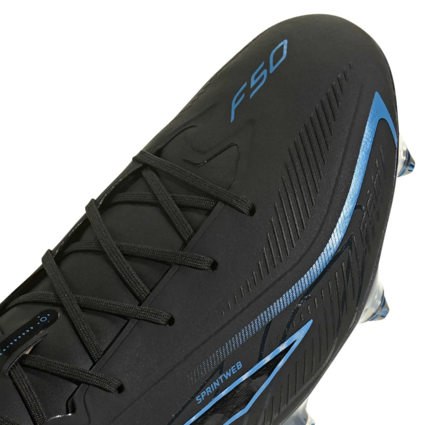 adidas F50 Hyperfast Elite IJzeren-Nop Voetbalschoenen (SG) Zwart Zwart Blauw