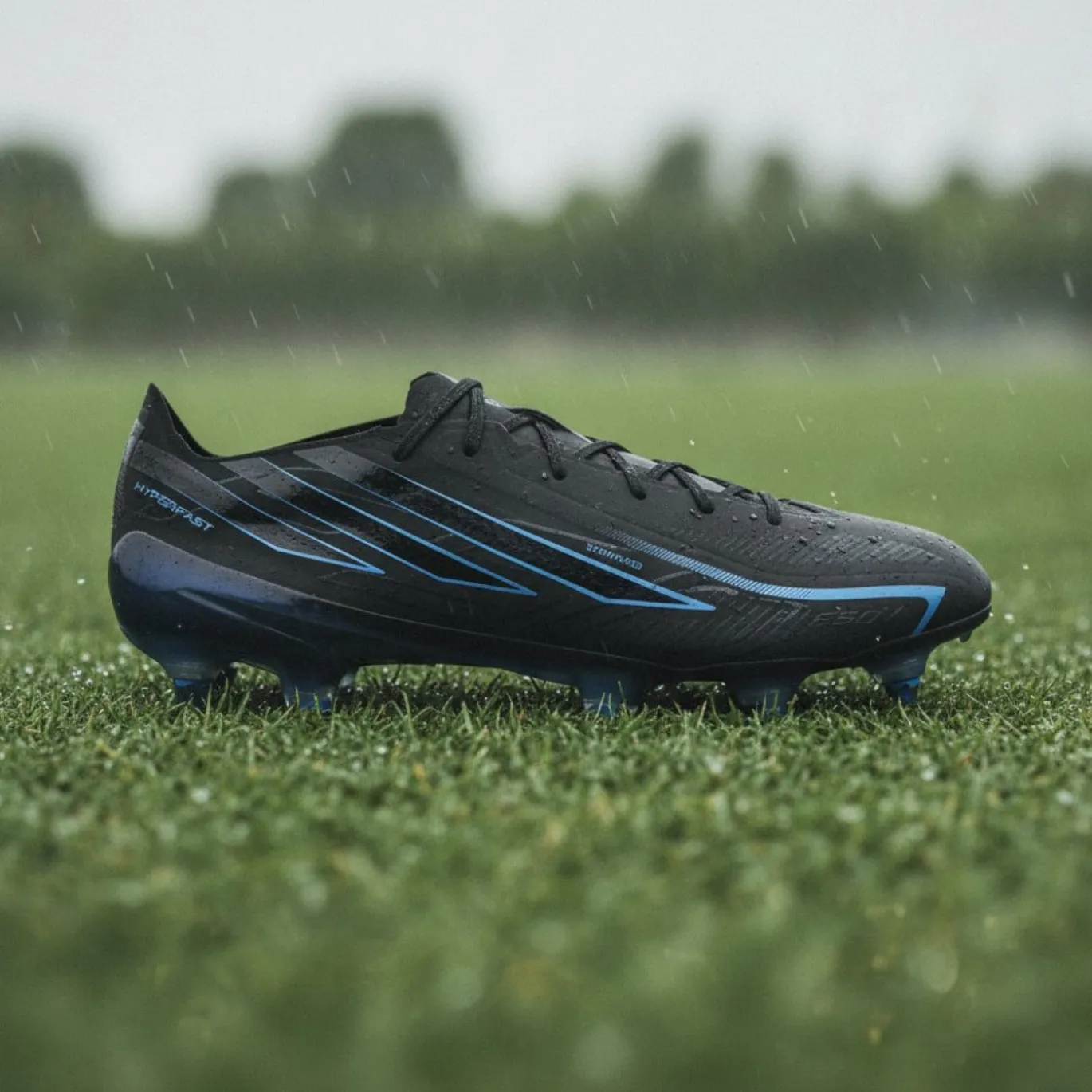 adidas F50 Hyperfast Elite IJzeren-Nop Voetbalschoenen (SG) Zwart Zwart Blauw