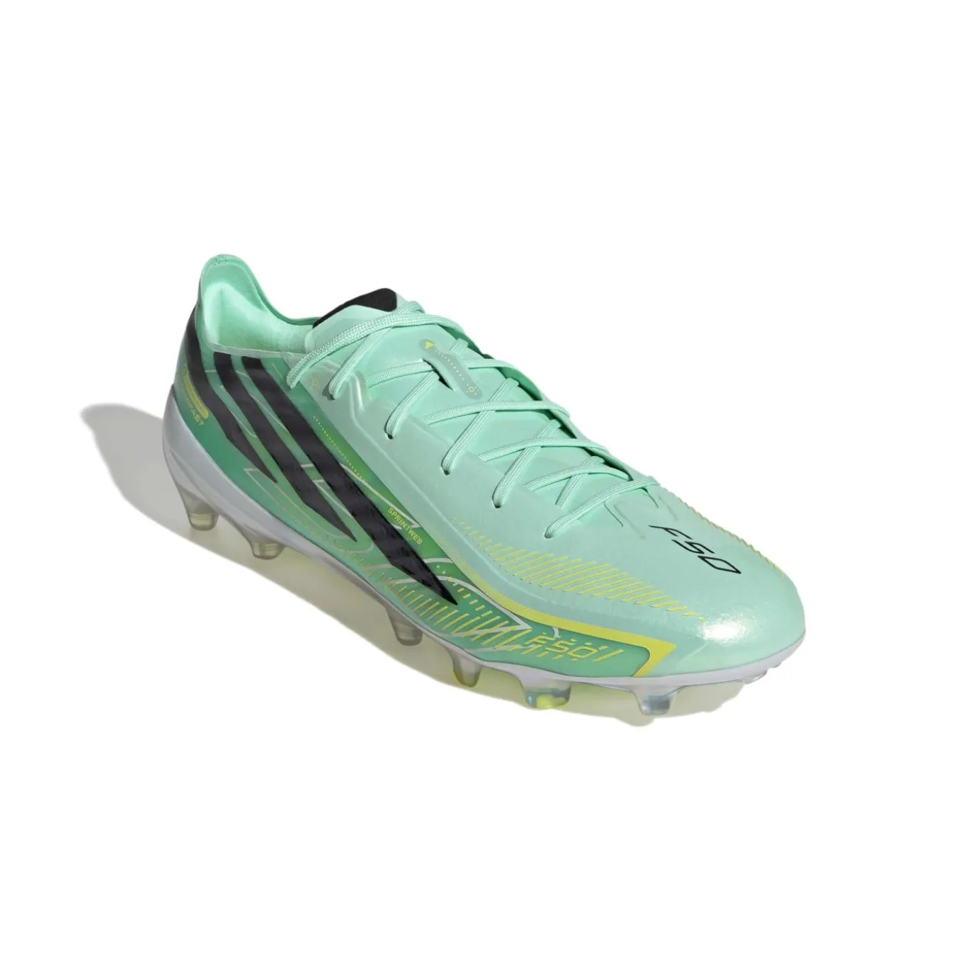 adidas F50 Hyperfast Elite Kunstgras Voetbalschoenen (AG) Mintgroen Zwart Wit