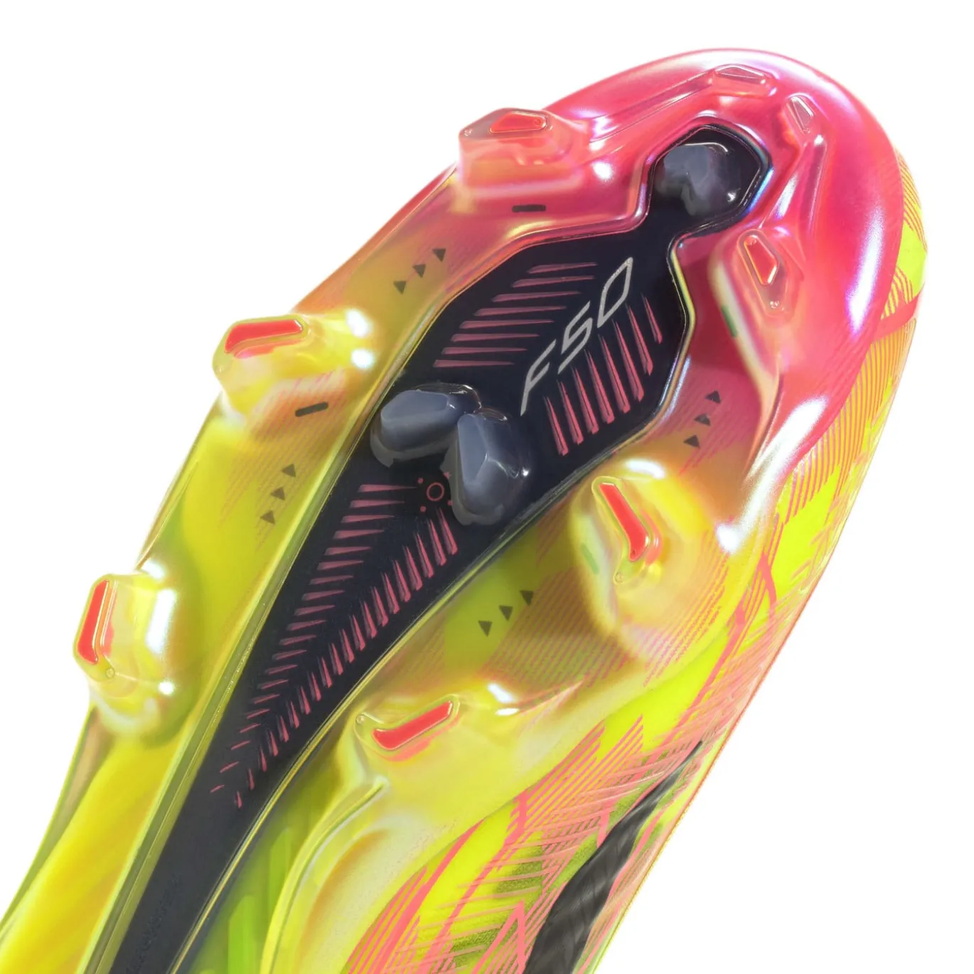 adidas F50 Hyperfast Elite Too Light Gras Voetbalschoenen (FG) Neongeel Zwart Roze