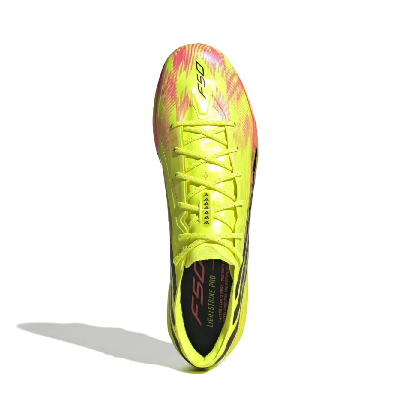 adidas F50 Hyperfast Elite Too Light Gras Voetbalschoenen (FG) Neongeel Zwart Roze