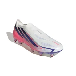 adidas F50 Hyperfast Elite Veterloze IJzeren-Nop Voetbalschoenen (SG) Wit Paars Roze