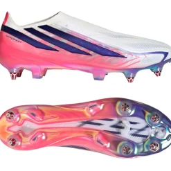adidas F50 Hyperfast Elite Veterloze IJzeren-Nop Voetbalschoenen (SG) Wit Paars Roze