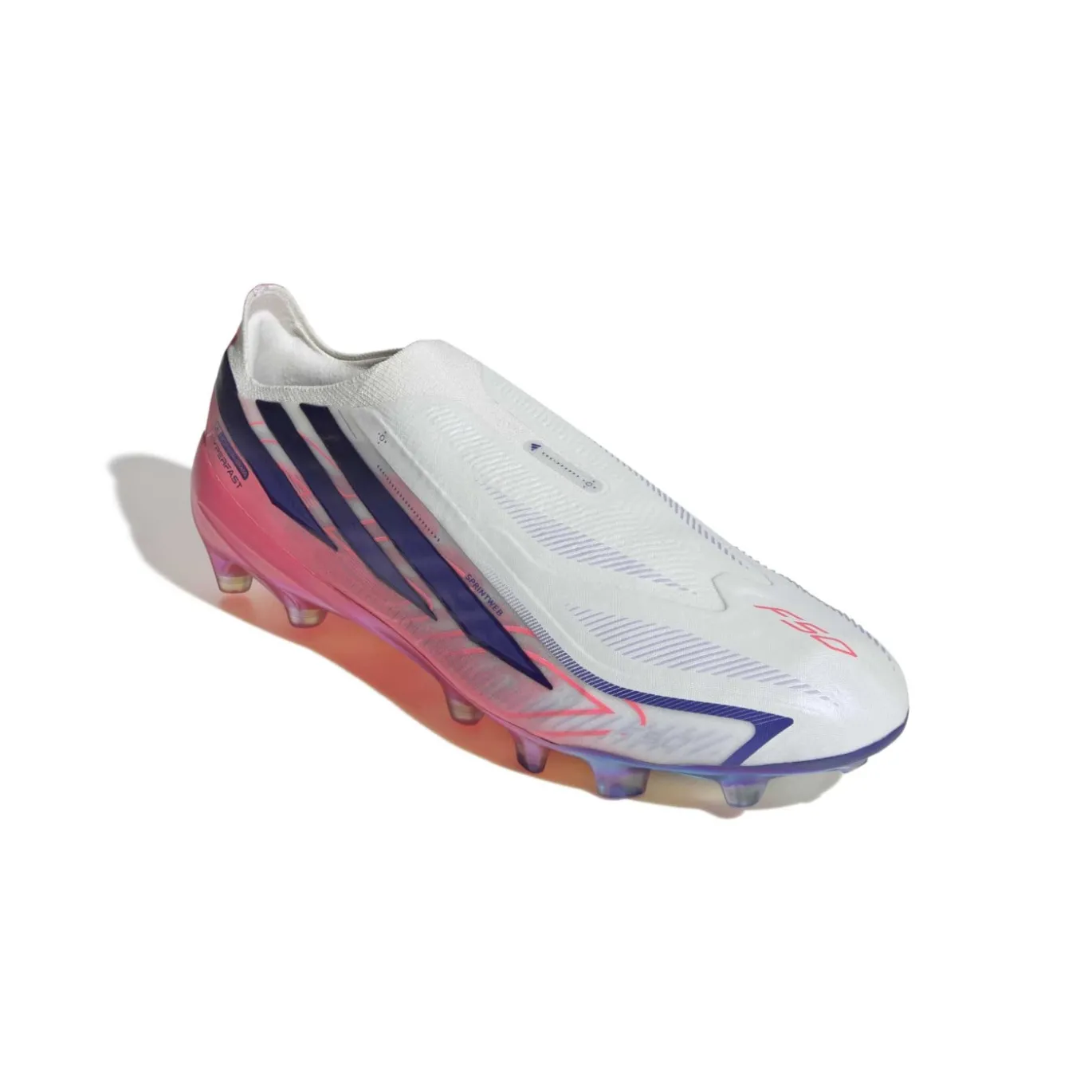 adidas F50 Hyperfast Elite Veterloze Kunstgras Voetbalschoenen (AG) Wit Paars Roze