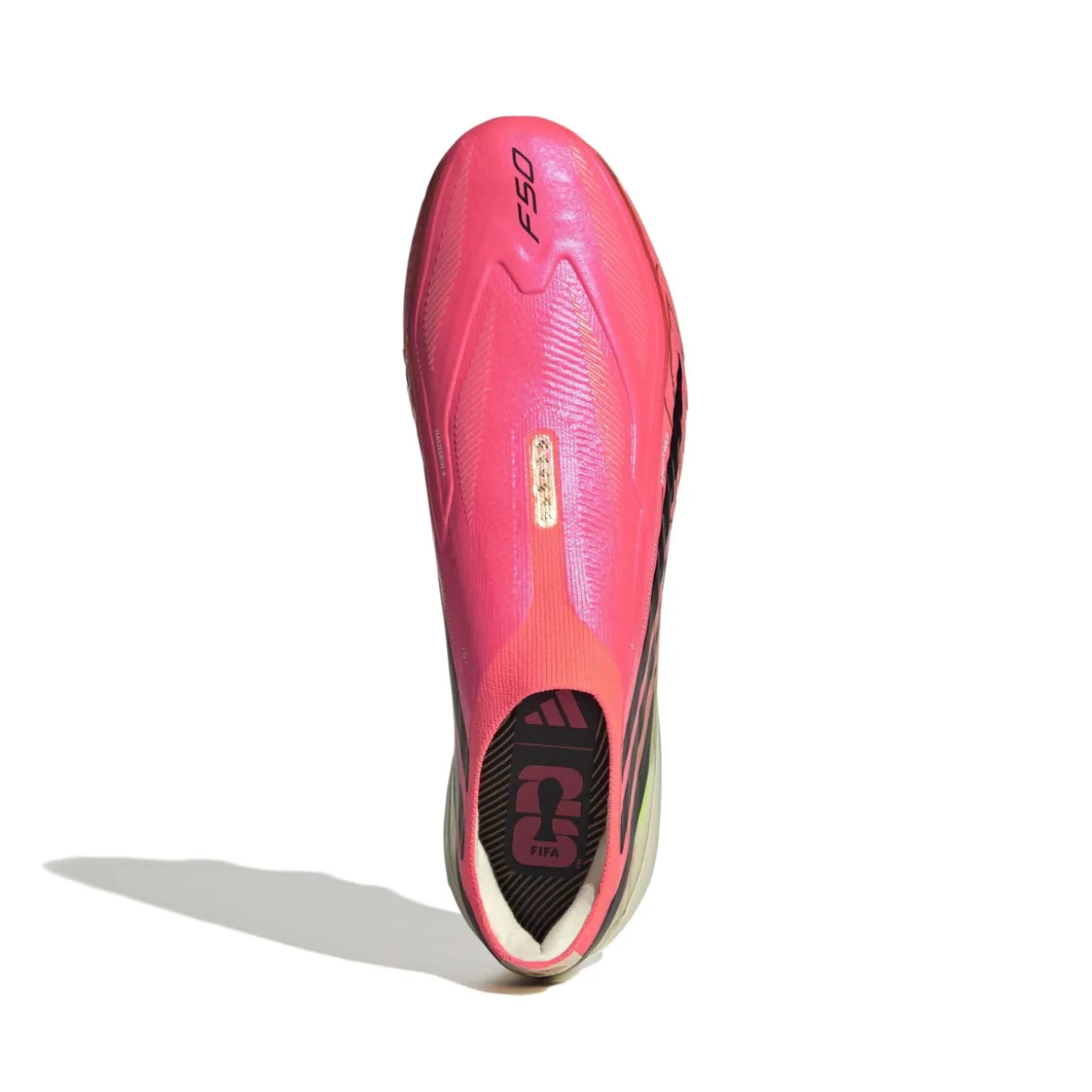 adidas F50 Hyperfast Elite Veterloze Gras Voetbalschoenen (FG) Felroze Zwart Goud Wit
