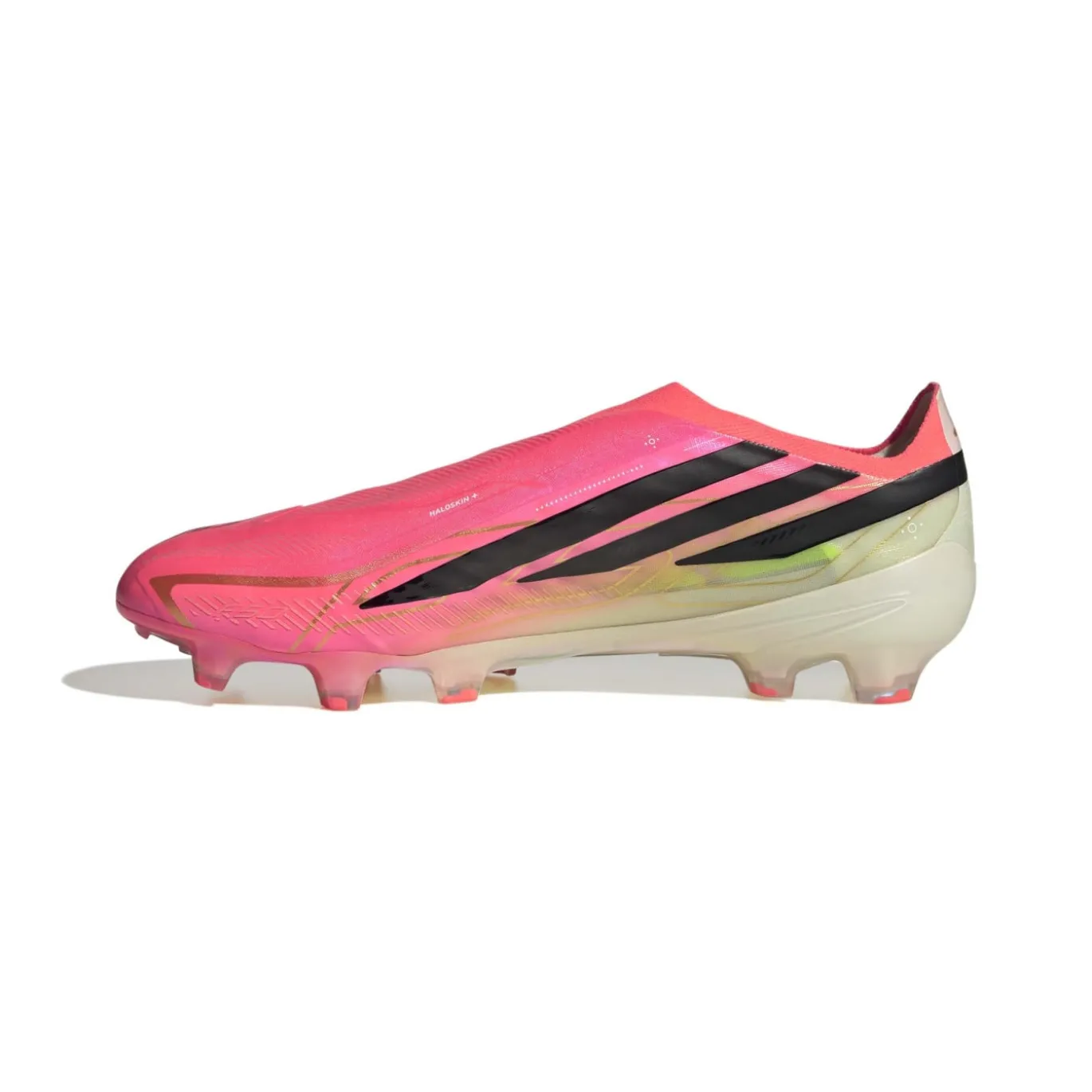adidas F50 Hyperfast Elite Veterloze Gras Voetbalschoenen (FG) Felroze Zwart Goud Wit