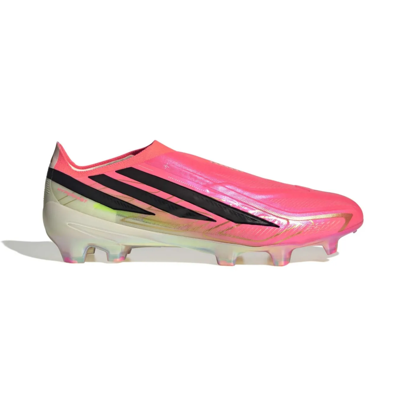 adidas F50 Hyperfast Elite Veterloze Gras Voetbalschoenen (FG) Felroze Zwart Goud Wit