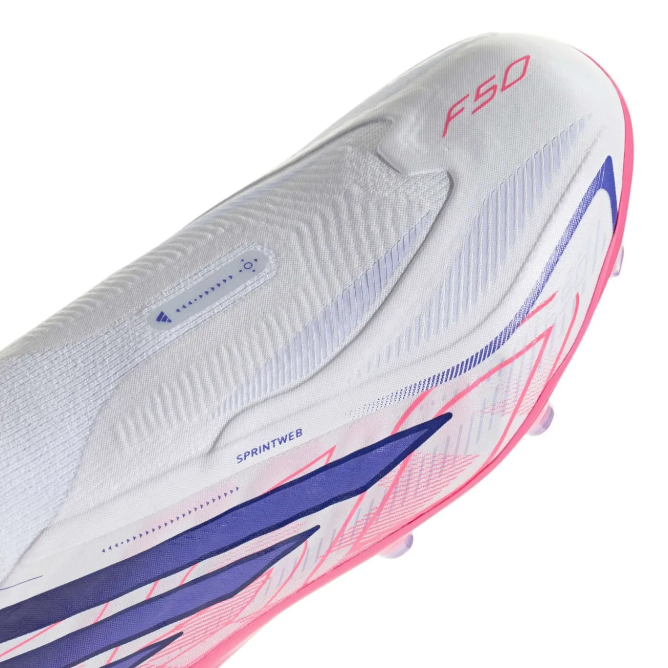 adidas F50 Hyperfast Elite Veterloze Gras Voetbalschoenen (FG) Kids Wit Paars Roze