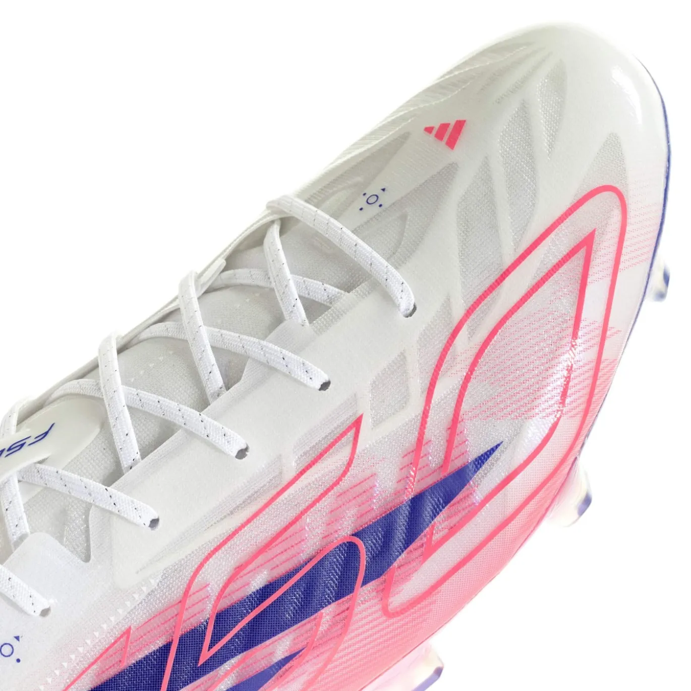adidas F50 Hyperfast EVO Gras Voetbalschoenen (FG) Wit Felroze Donkerblauw