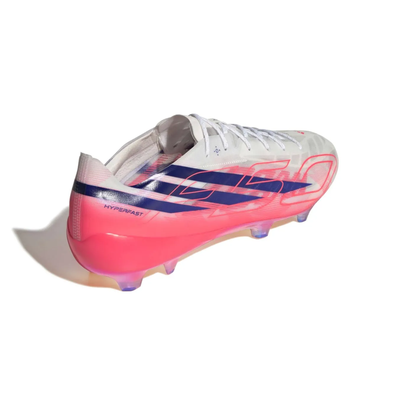 adidas F50 Hyperfast EVO Gras Voetbalschoenen (FG) Wit Felroze Donkerblauw