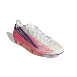 adidas F50 Hyperfast EVO Gras Voetbalschoenen (FG) Wit Felroze Donkerblauw