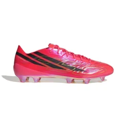 adidas F50 Hyperfast EVO Gras Voetbalschoenen (FG) Felroze Zwart Goud Wit