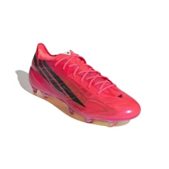 adidas F50 Hyperfast EVO Gras Voetbalschoenen (FG) Felroze Zwart Goud Wit