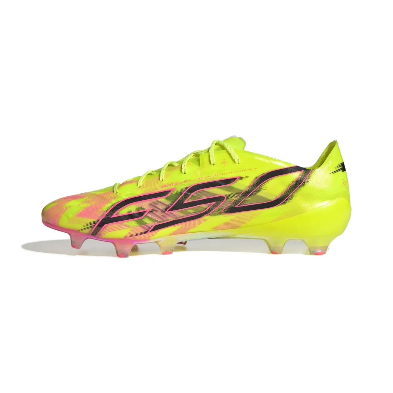adidas F50 Hyperfast EVO Too Light Gras Voetbalschoenen (FG) Neongeel Zwart Roze