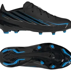 adidas F50 Hyperfast League Gras Voetbalschoenen (FG) Kids Zwart Zwart Blauw