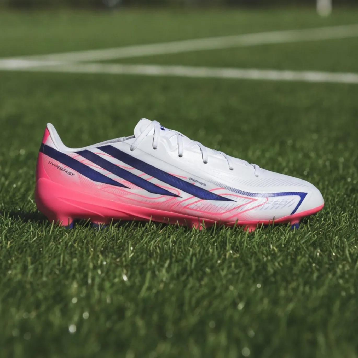adidas F50 Hyperfast League Gras Voetbalschoenen (FG) Wit Paars Roze