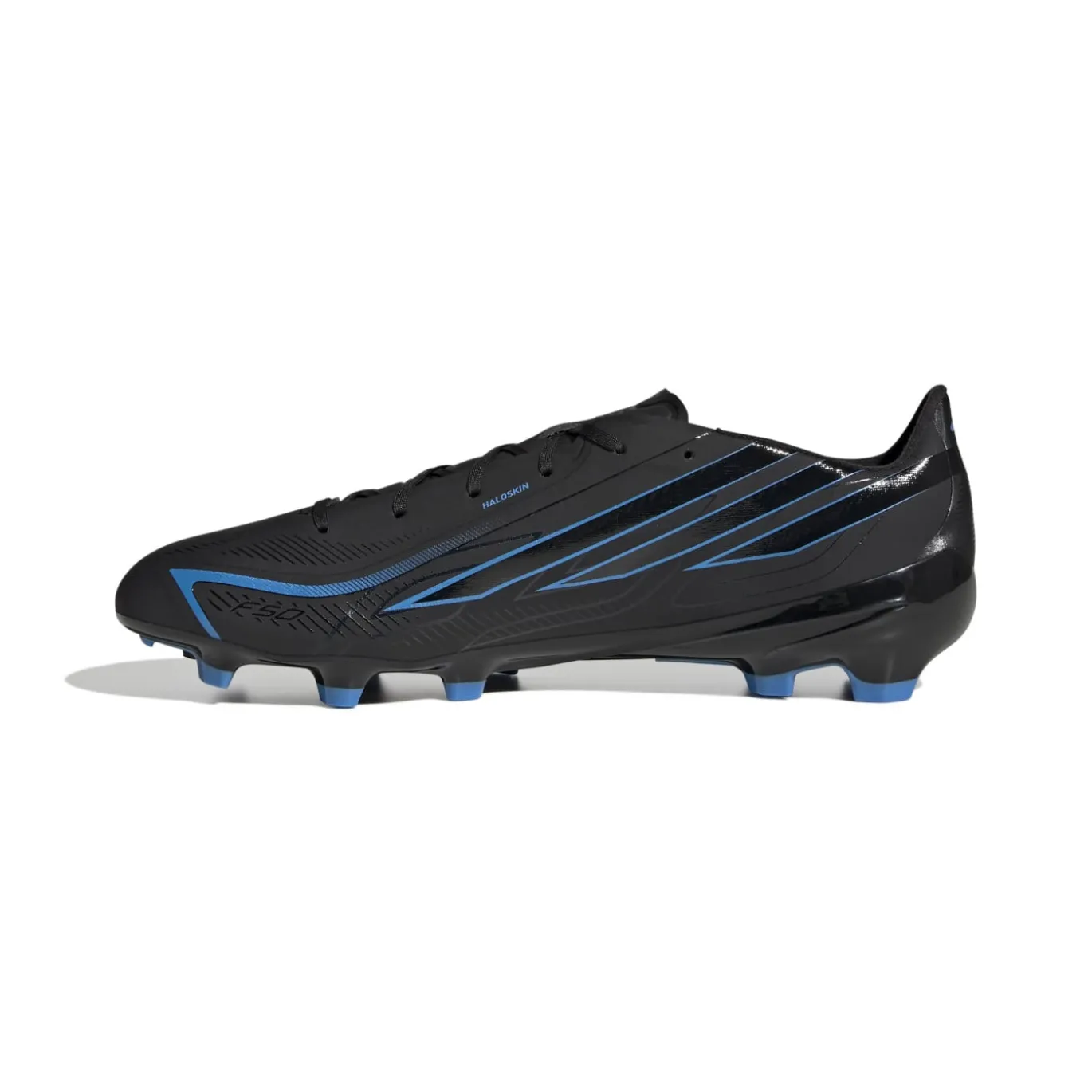 adidas F50 Hyperfast League Gras Voetbalschoenen (FG) Zwart Zwart Blauw