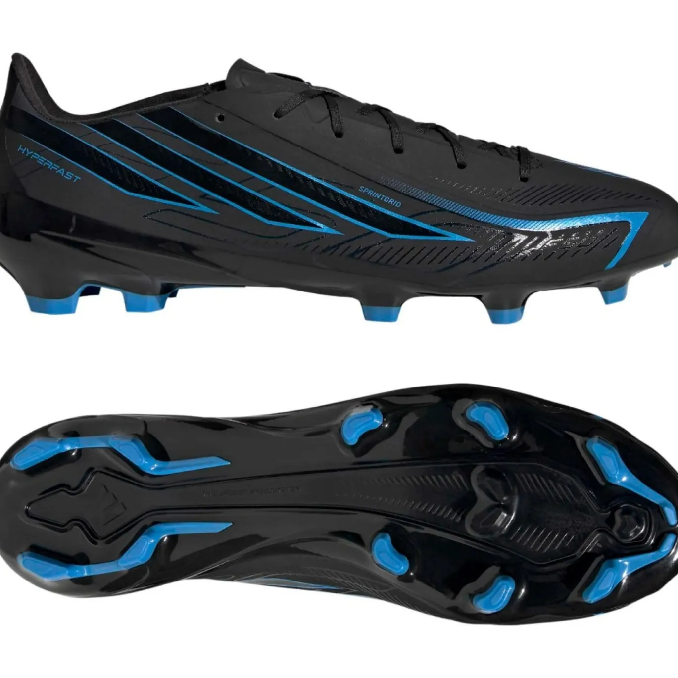 adidas F50 Hyperfast League Gras Voetbalschoenen (FG) Zwart Zwart Blauw