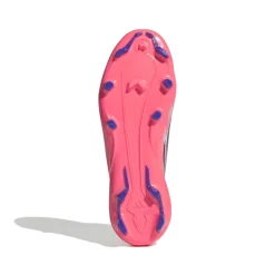 adidas F50 Hyperfast League Mid Gras Voetbalschoenen (FG) Kids Wit Paars Roze