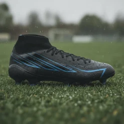 adidas F50 Hyperfast League Mid IJzeren-Nop Voetbalschoenen (SG) Zwart Zwart Blauw
