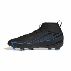 adidas F50 Hyperfast League Mid Gras Voetbalschoenen (FG) Kids Zwart Zwart Blauw