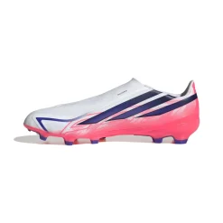 adidas F50 Hyperfast League Veterloze Gras Voetbalschoenen (FG) Wit Paars Roze