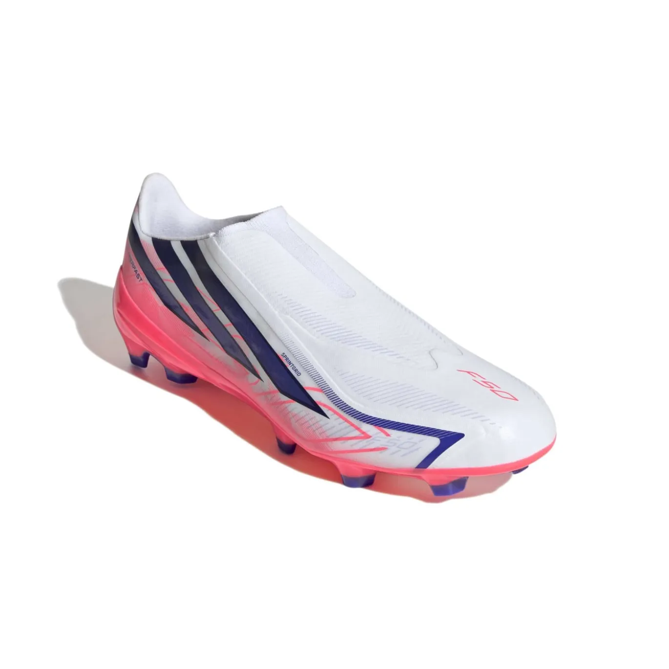 adidas F50 Hyperfast League Veterloze Gras Voetbalschoenen (FG) Wit Paars Roze