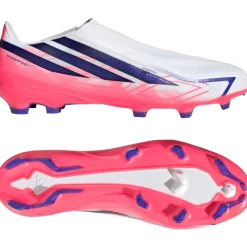adidas F50 Hyperfast League Veterloze Gras Voetbalschoenen (FG) Wit Paars Roze