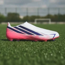 adidas F50 Hyperfast League Veterloze Gras Voetbalschoenen (FG) Wit Paars Roze