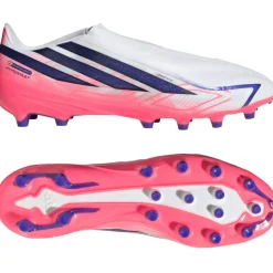 adidas F50 Hyperfast League Veterloze Kunstgras Voetbalschoenen (AG) Wit Paars Roze