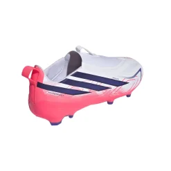 adidas F50 Hyperfast League Veterloze Gras Voetbalschoenen (FG) Kids Wit Paars Roze