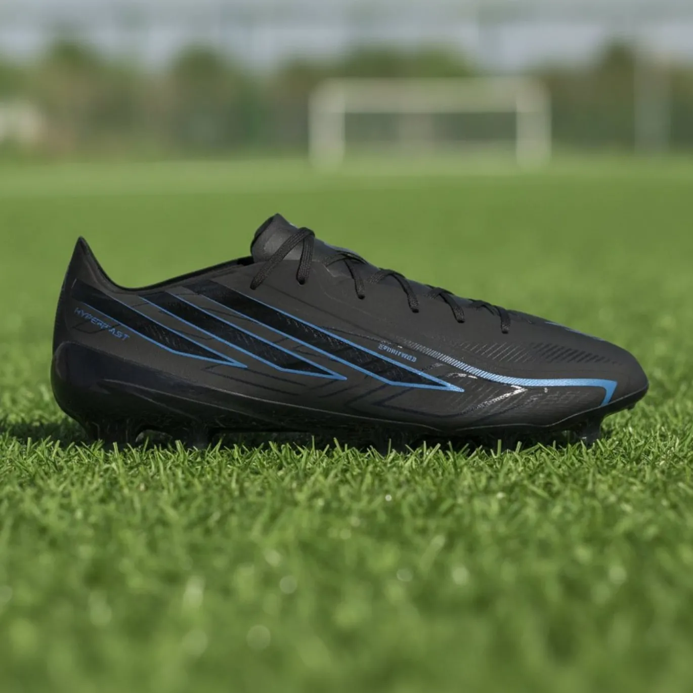 adidas F50 Hyperfast Pro Gras Voetbalschoenen (FG) Zwart Zwart Blauw