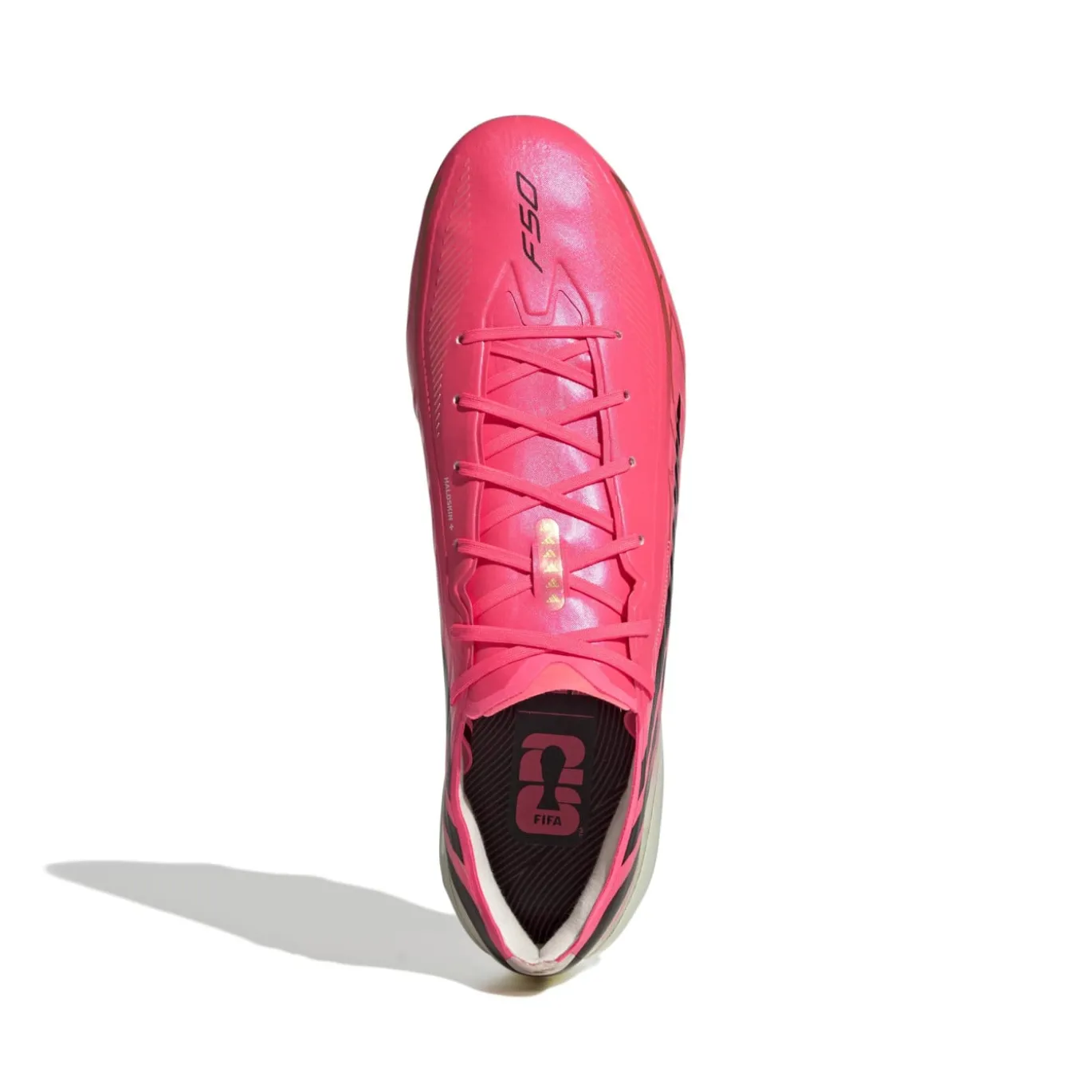 adidas F50 Hyperfast Pro Gras Voetbalschoenen (FG) Felroze Zwart Goud Wit