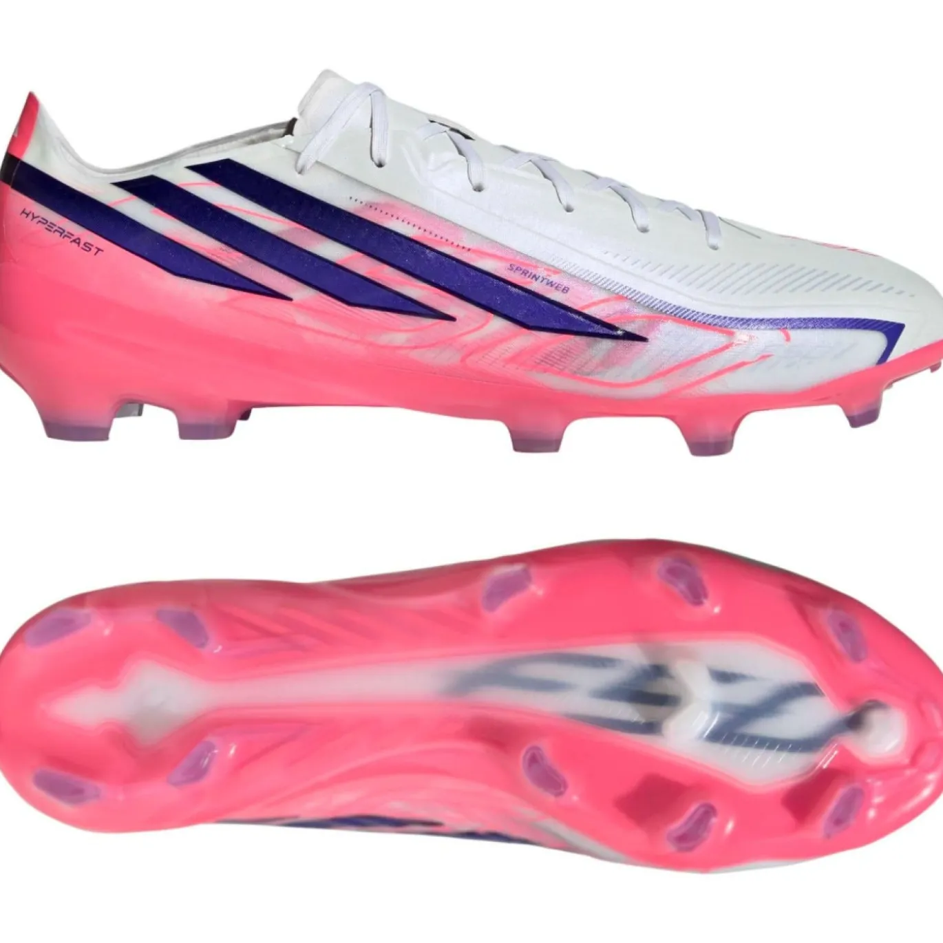 adidas F50 Hyperfast Pro Gras Voetbalschoenen (FG) Wit Paars Roze