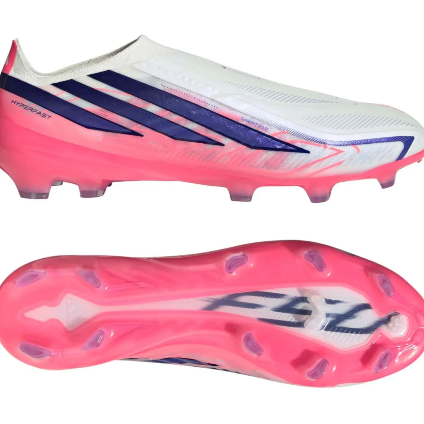 adidas F50 Hyperfast Pro Veterloze Gras Voetbalschoenen (FG) Wit Paars Roze