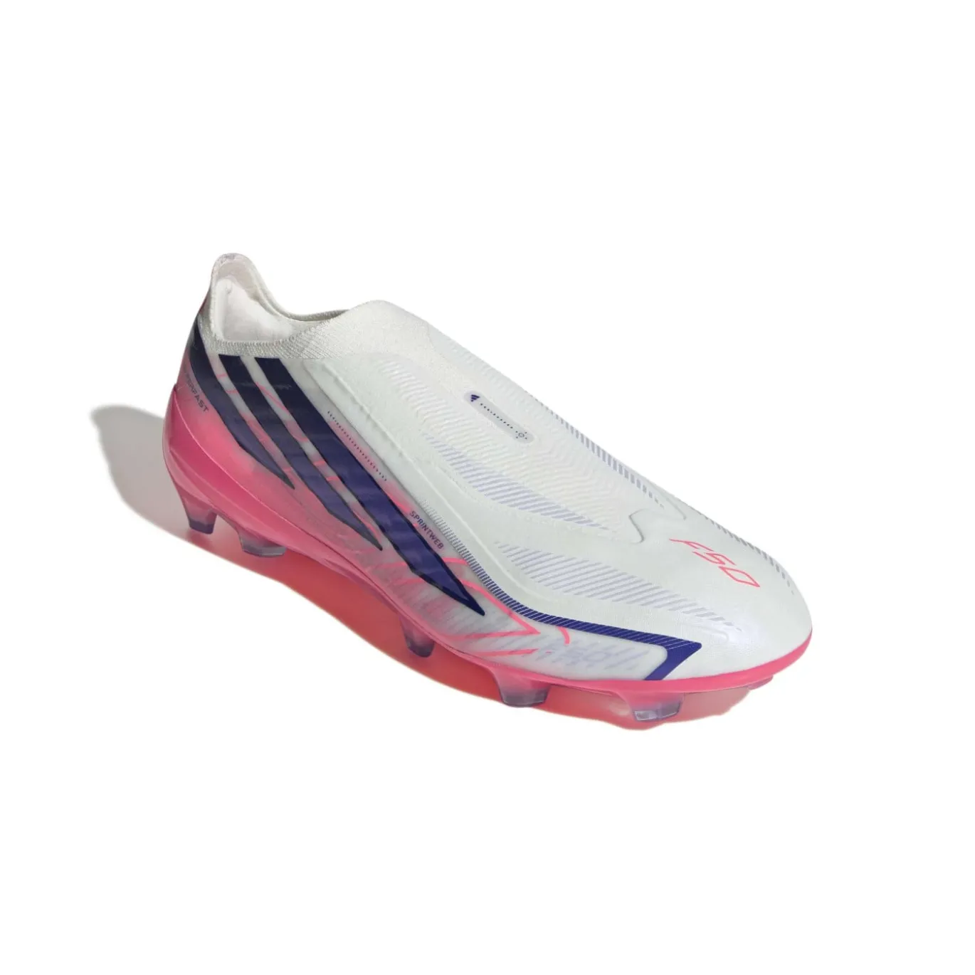 adidas F50 Hyperfast Pro Veterloze Gras Voetbalschoenen (FG) Wit Paars Roze
