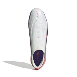 adidas F50 Hyperfast Pro Veterloze Kunstgras Voetbalschoenen (AG) Wit Paars Roze