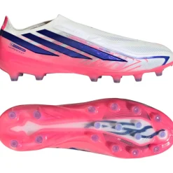 adidas F50 Hyperfast Pro Veterloze Kunstgras Voetbalschoenen (AG) Wit Paars Roze