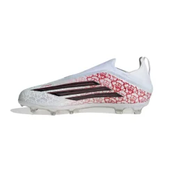 adidas F50 Lamine Yamal Elite Veterloze Gras Voetbalschoenen (FG) Kids Wit Felrood Zwart