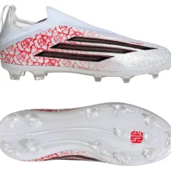 adidas F50 Lamine Yamal Elite Veterloze Gras Voetbalschoenen (FG) Kids Wit Felrood Zwart